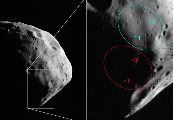 Mars moon Phobos soil
